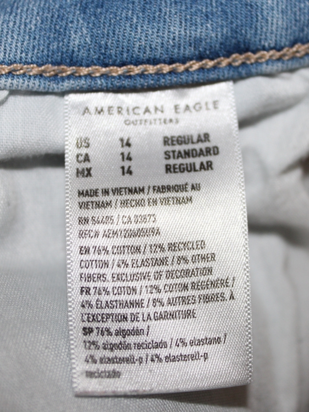 American Eagle High Rise Skinny Kick Jeans - Picture 5 of 7